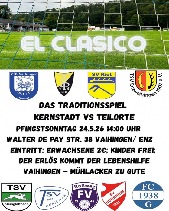 El Classico - Charity-Fußballspiel am Pfingstsonntag